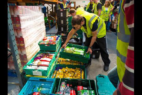 The food is sorted, packed and delivered to charities across the capital
